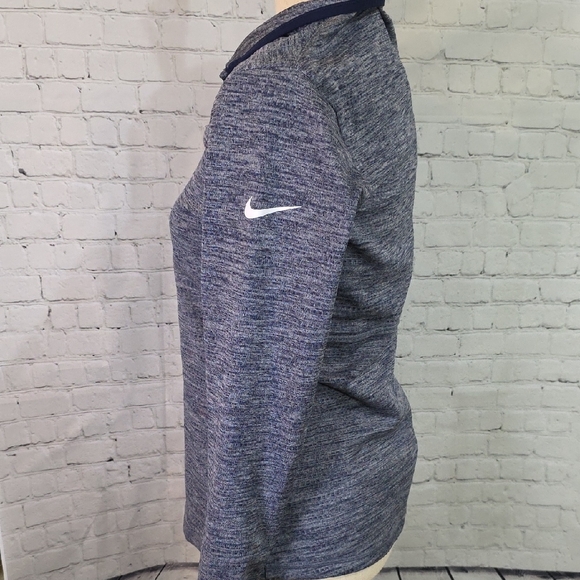 Nike Women's Heathered Navy Long Sleeve Top - Picture 3 of 6